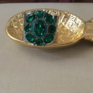 Green Jeweled clasp